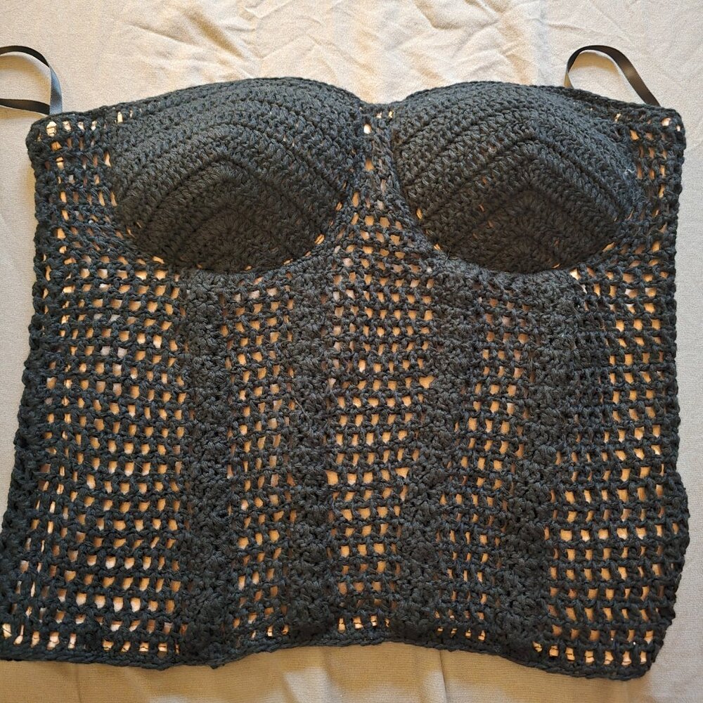 NWT JLUXLABEL Want it All Crochet Bustier Sz S - Picture 4 of 6